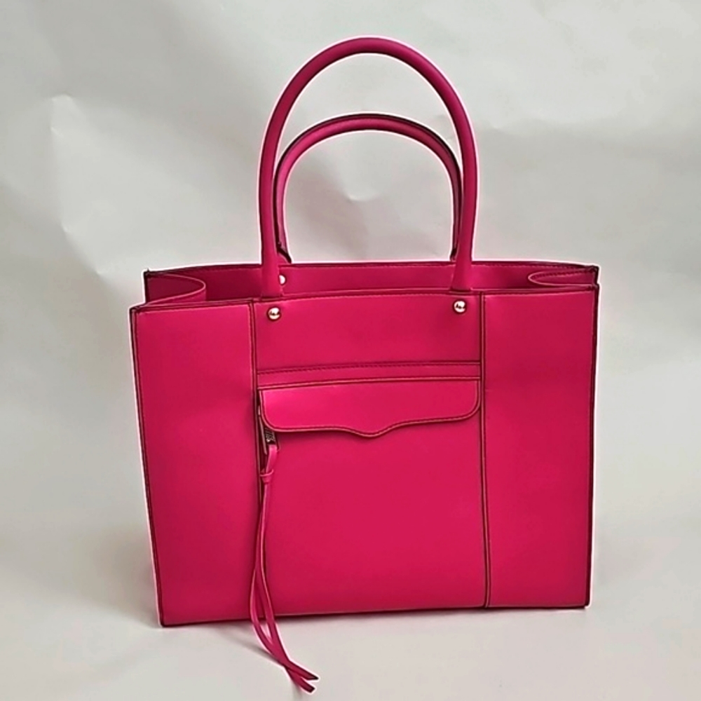 Rebecca Minkoff Mab Leather tote in Bright Fuschia